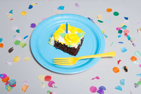 Cake in cubicleの写真素材