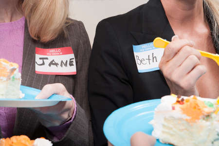 Office people celebrating at party