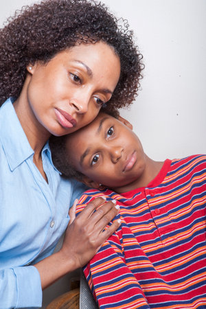 Boy in doctor's officeの写真素材