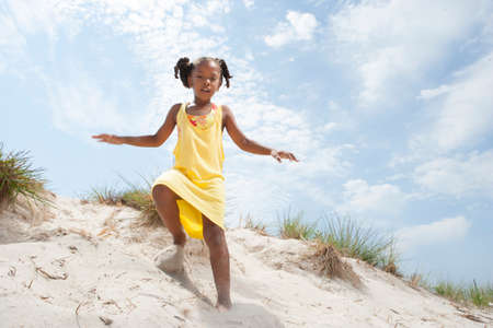 Children at the beachの写真素材