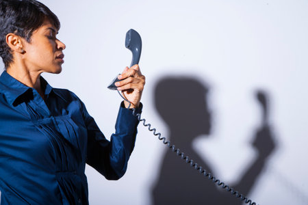 Office activities with silhouetteの写真素材