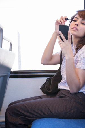 Commuters on public transportation