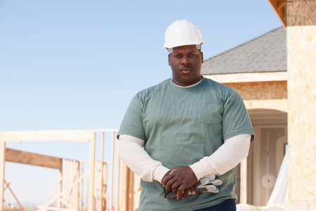 Builder constructing a homeの写真素材