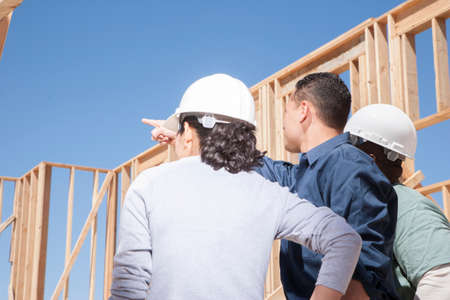 Builder constructing a home