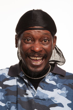 Portrait on white backgroundの写真素材