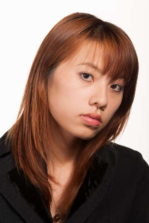 Portrait on white backgroundの写真素材