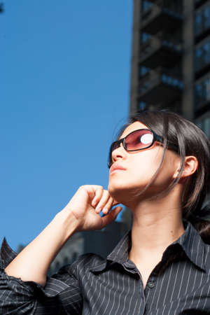 Pedestrian in urban environmentの写真素材