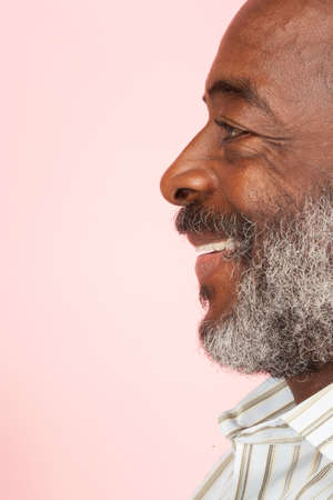 Portrait of African-American man on backgroundの写真素材