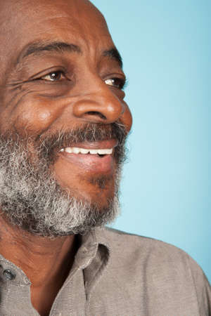 Portrait of African-American man on background
