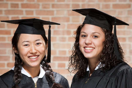 Students at graduation ceremony