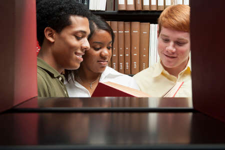 Students in library