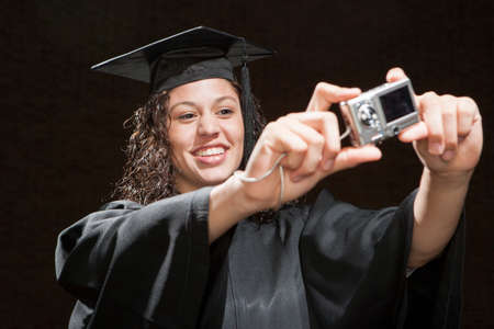 Students at graduation ceremony