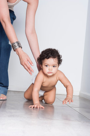 Hispanic family with baby