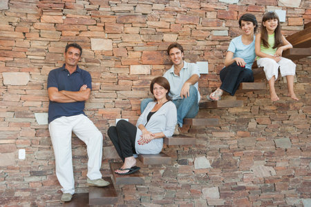 Hispanic family portraitの写真素材