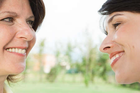 Hispanic mother and daughter togetherの写真素材