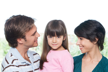 Hispanic family portraitの写真素材