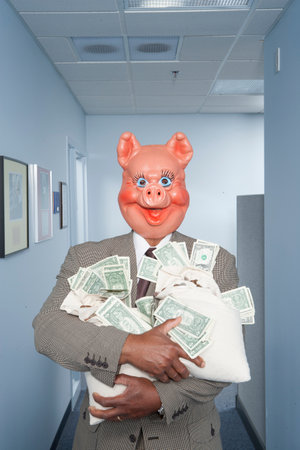 Greedy man in office