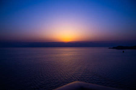 Sunset over the Swedish coastの写真素材