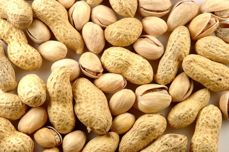 Peanut and pistachio background design