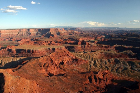 A view of Canyonlands in fading daylight