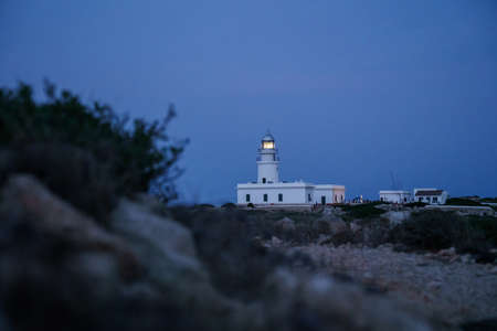 Far de Cavalleria, in Minorca. Moments after sunset.の写真素材