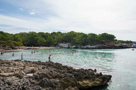 Cala Turqueta, Menorca. September 2021. Paradise beach on the island of Menorca. Perfect place to relax and enjoy nature in summer.のeditorial素材
