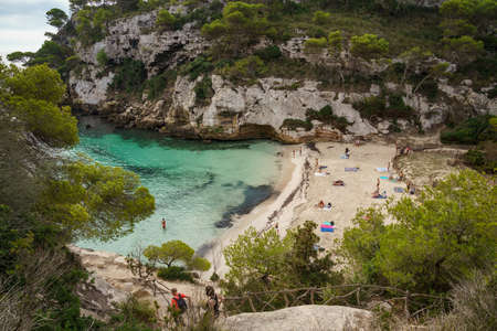Cala Macarelleta, Menorca. September 2021. Paradise beach on the island of Menorca. Perfect place to relax and enjoy nature in summer.のeditorial素材