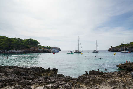 Cala Turqueta, Menorca. September 2021. Paradise beach on the island of Menorca. Perfect place to relax and enjoy nature in summer.のeditorial素材