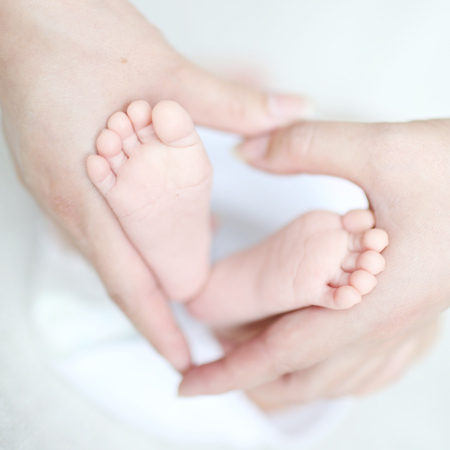 Love big hands with baby feet