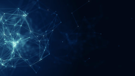 Abstract digital technology background. Network connection structure. 3d rendering.