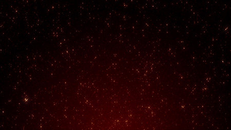 abstract red background with some smooth lines in it and some starsの写真素材