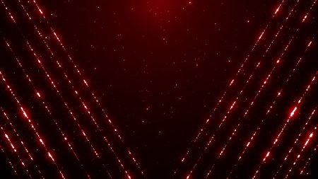 abstract red background with glowing lines and stars. 3d rendering