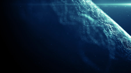 Abstract digital technology background. Big data visualization. Graphic concept for your designの写真素材