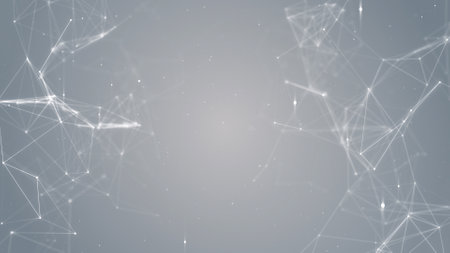 Abstract polygonal space low poly dark background with connecting dots and lines. Connection...