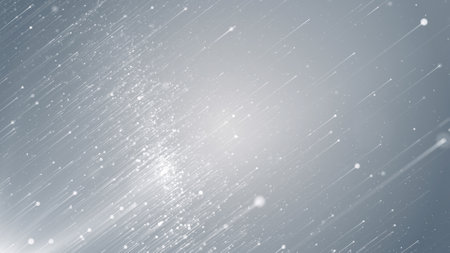 Abstract background with falling particles. Falling particles on a gray background.