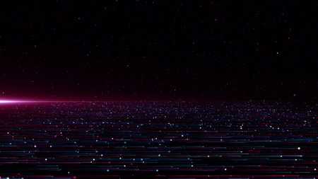 Futuristic technology background with glowing lines. 3d rendering, 3d illustration.