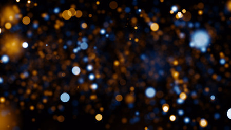 Abstract bokeh background. Festive background with bokeh defocused lights and starsの写真素材