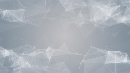 Abstract polygonal space low poly dark background with connecting dots and lines. Connection...