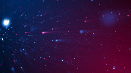 Abstract background with glowing particles. 3d rendering, 3d illustration.の写真素材