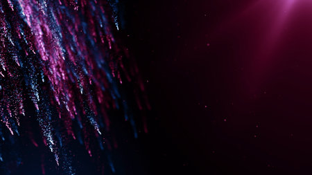 glowing particles in space, computer generated abstract background, 3d render