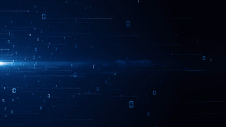 Abstract blue digital technology background. Vector illustration for your graphic design.