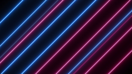 Neon lines on a dark background. Neon lines. 3d renderingの写真素材
