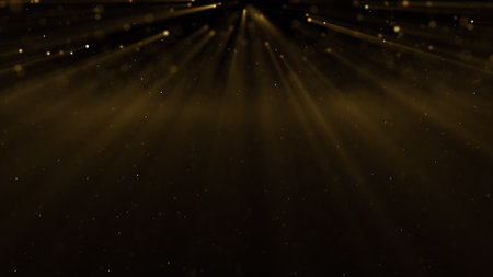 Abstract background with bokeh defocused lights and stars. 3d rendering