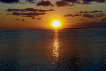 Sun rising in the early morning over Bermuda 06/11の写真素材