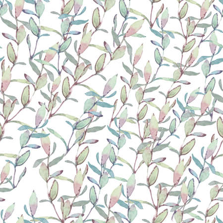 Seamless pattern with hand drawn floral ornamentsの写真素材