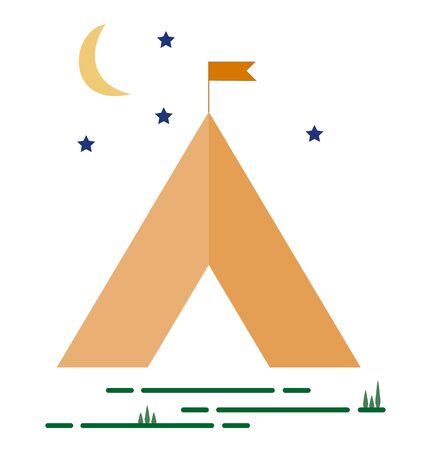 vector illustration of camping tentのイラスト素材