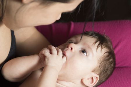 Mother with her childの写真素材