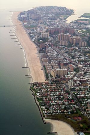 new jersey beach aerial viewの写真素材