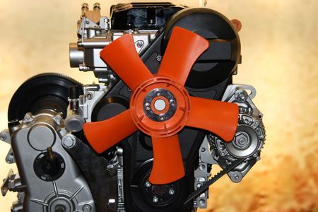 Gas engine fan red cooling fan