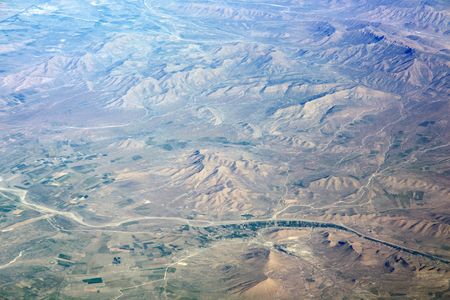 desert road in algerian atlas mountainsの写真素材